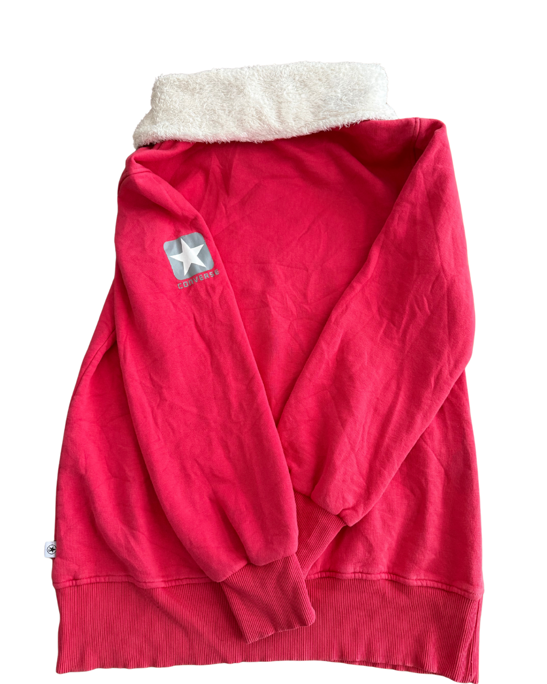 Converse Pullover mit Teddyfell-Fütterung – Lachsfarben – Größe XL – Sehr guter Zustand
