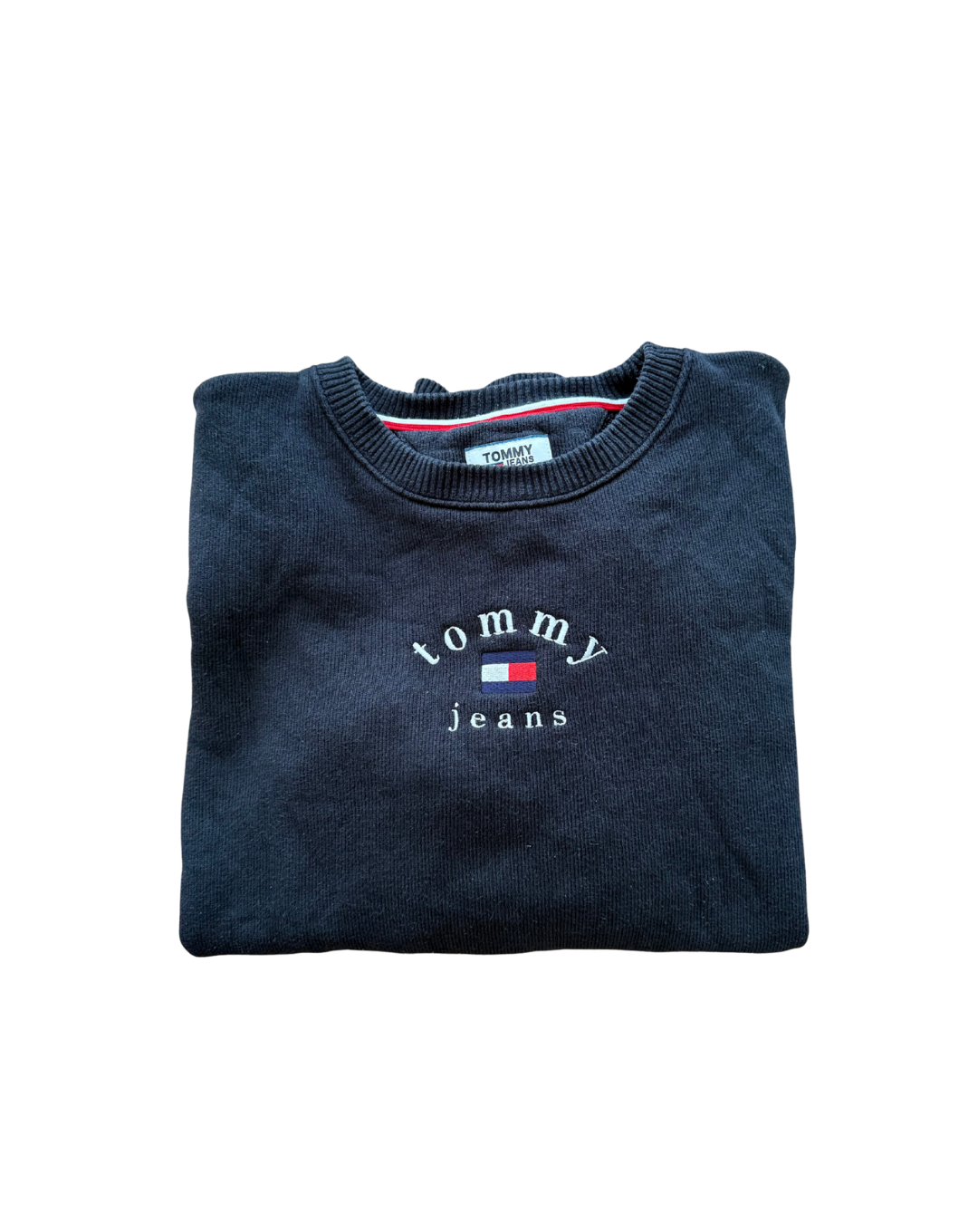 Tommy Jeans Damen Rundhals-Pullover – Schwarz – Größe S – Neu