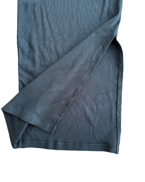 Amisu Damenkleid – Knielang, Schwarz, Größe 32, mit Beinschlitz