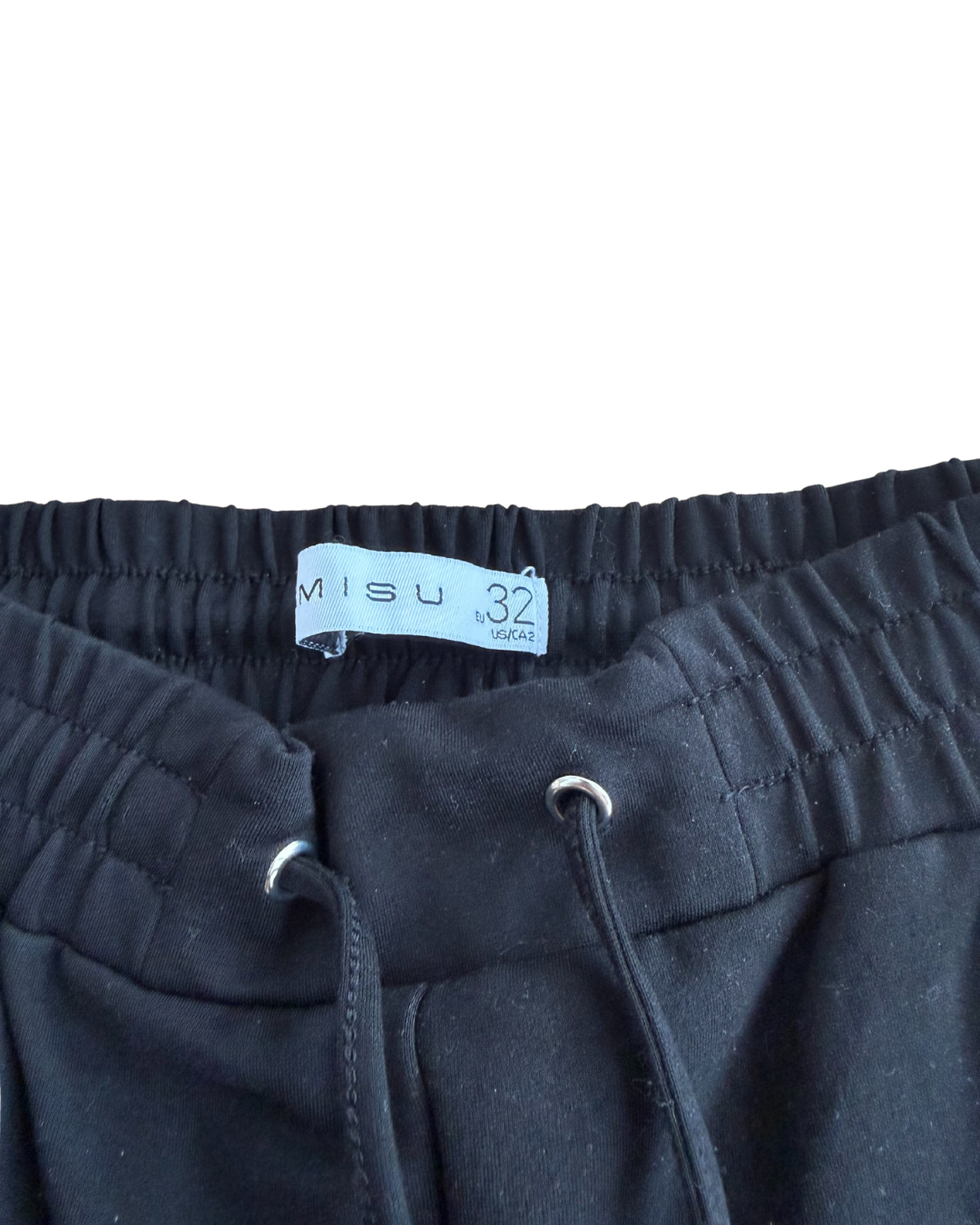 Amisu Damen Stoffhose – Schwarz, Größe 32, mit Kordelzug & Taschen