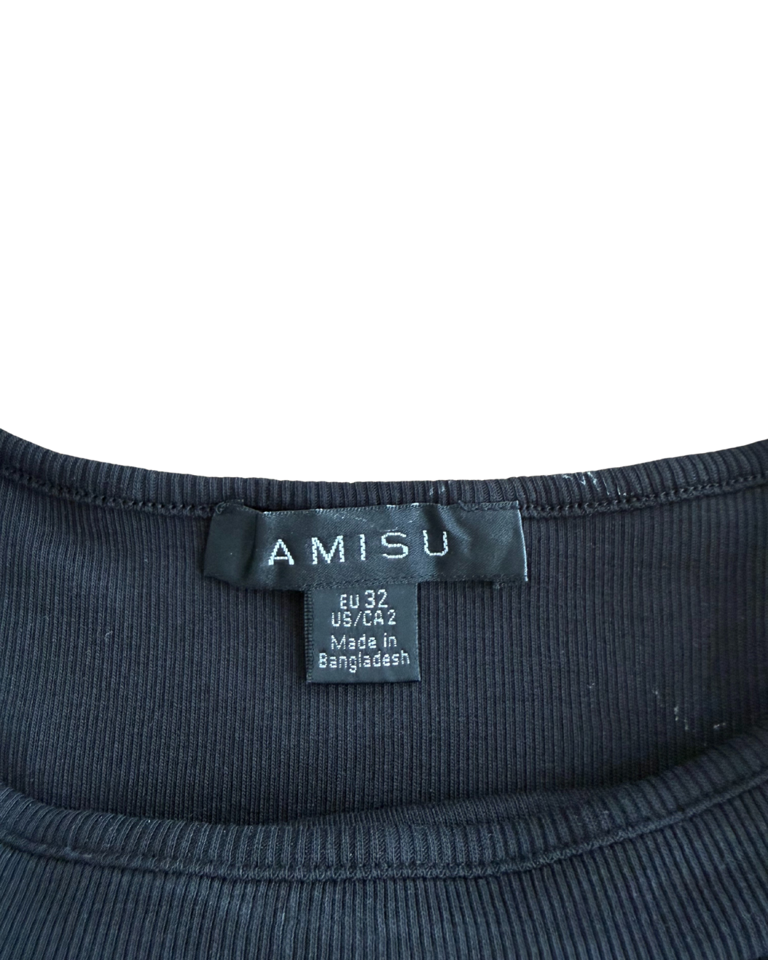 Amisu Damenkleid – Knielang, Schwarz, Größe 32, mit Beinschlitz
