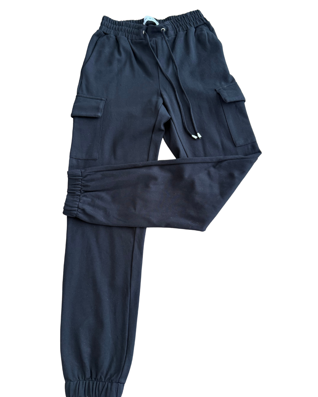 Amisu Damen Stoffhose – Schwarz, Größe 32, mit Kordelzug & Taschen