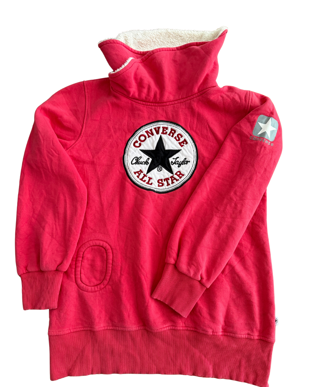 Converse Pullover mit Teddyfell-Fütterung – Lachsfarben – Größe XL – Sehr guter Zustand